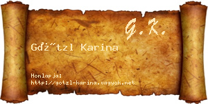 Götzl Karina névjegykártya